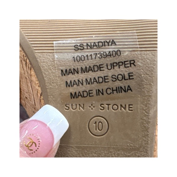 Sun + Stone Yellow Braided Platform Sandals size 10 - Picture 9 of 10